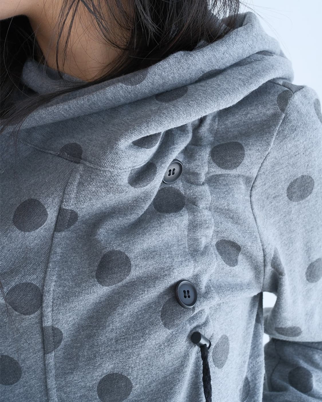 Shirring dot hood jacket 상품이미지4