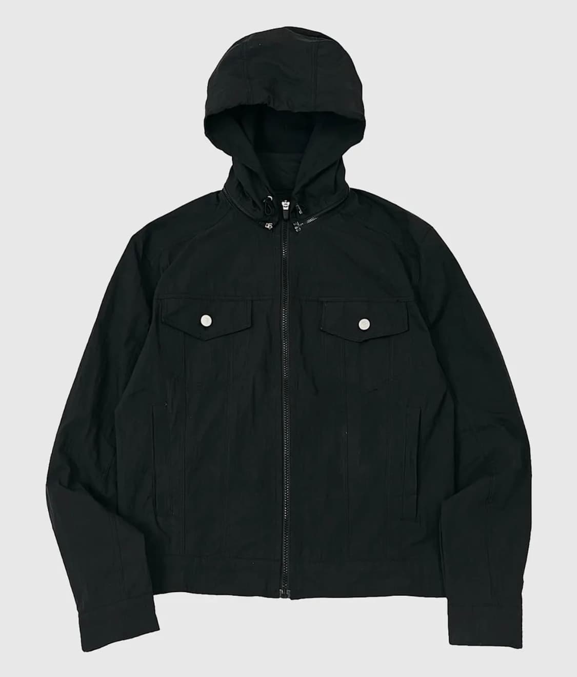 바스틱 리무버블 후드 트러커 자켓 블랙 상품이미지1