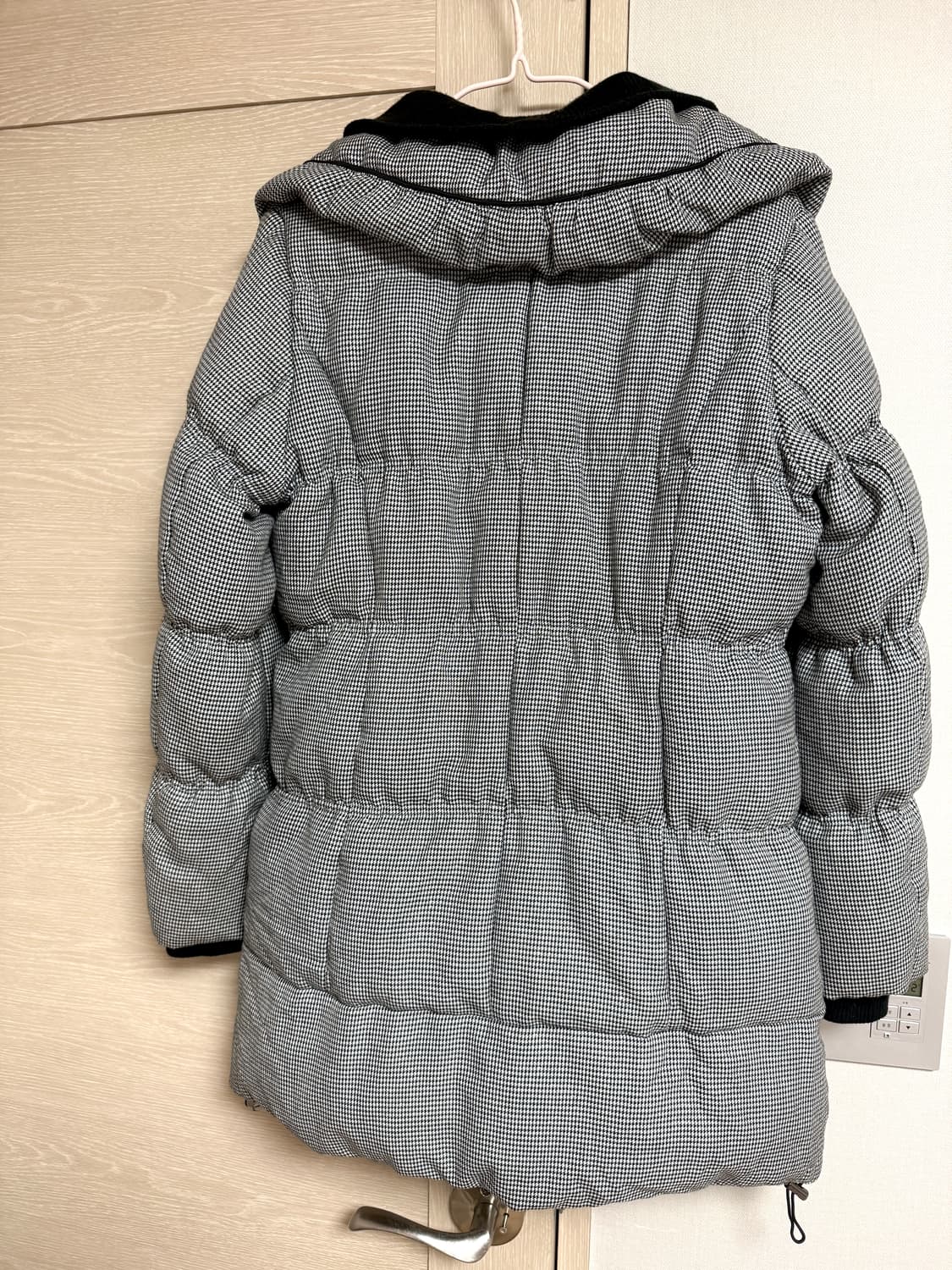 일본 빈티지 세일러 체크 롱패딩 상품이미지2