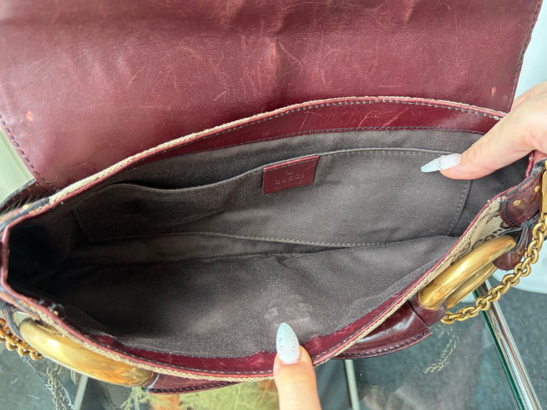 구찌 x 톰포드 F/W2003 홀스빗 스터드 체인 숄더백 상품이미지5