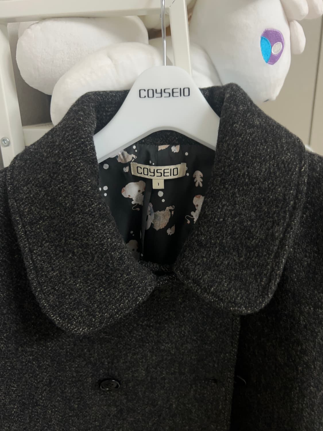 코이세이오 더블코트 차콜 1사이즈 상품이미지2