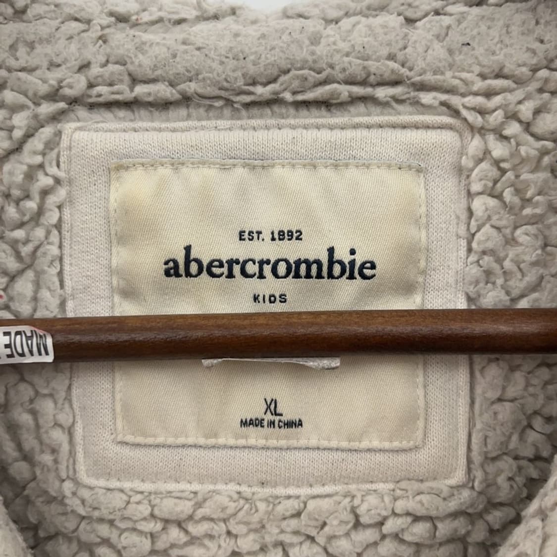 아베크롬비 울프죠 올드스쿨 레트로 슬림 양털 후드집업 XL C09413 상품이미지5