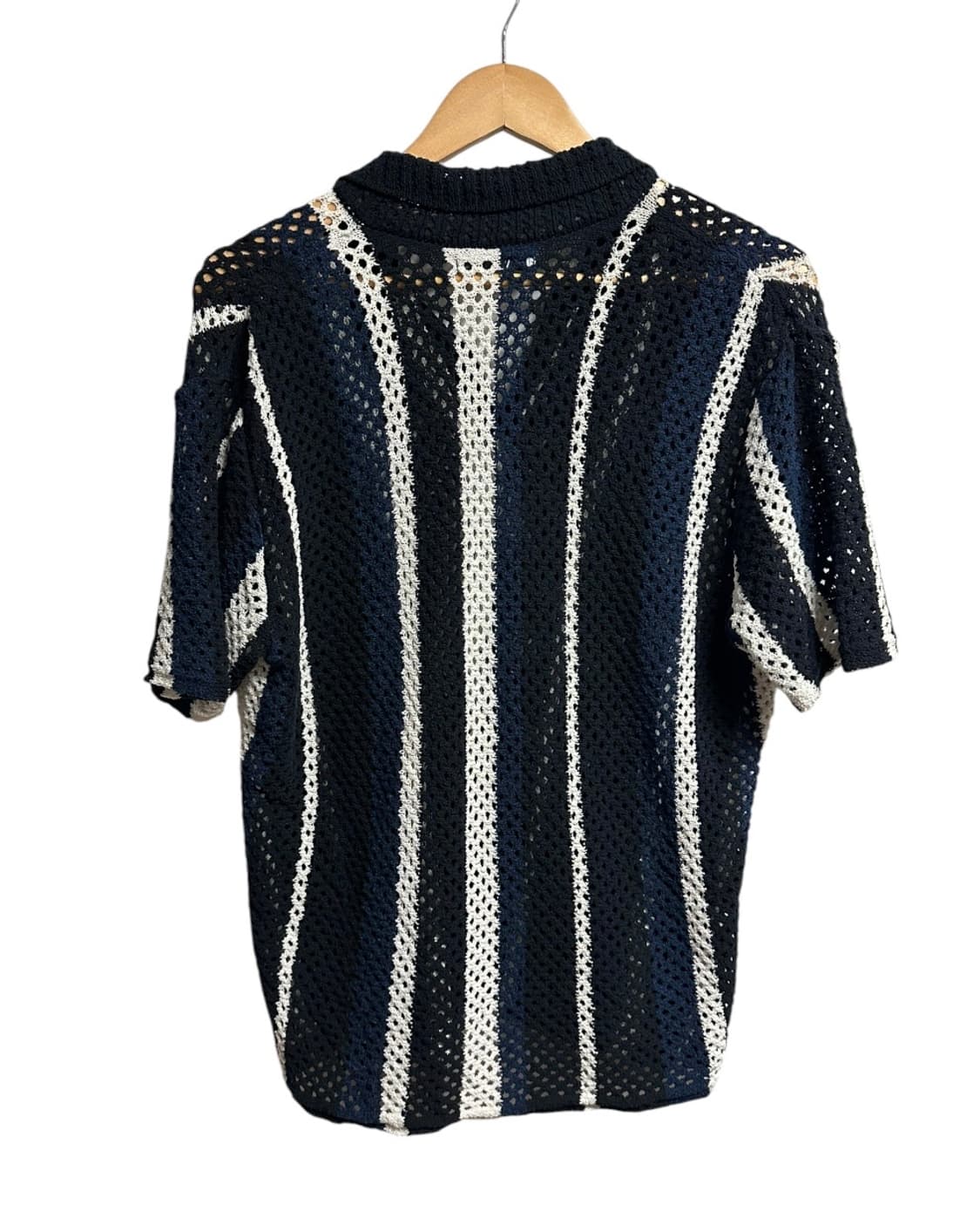 자라(ZARA) 스트라이프 니트 반팔 크로쉐 카라 반팔티셔츠 상품이미지3