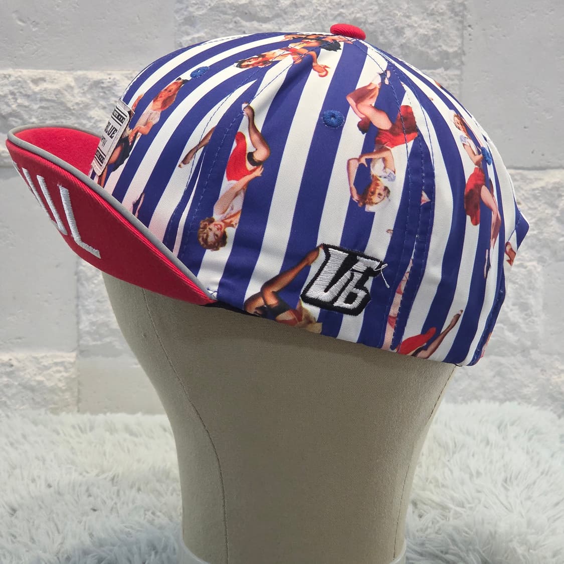 L6-2:바이탈블루 조이풀 스트라이프 그래픽 스냅백(56-59) 상품이미지4