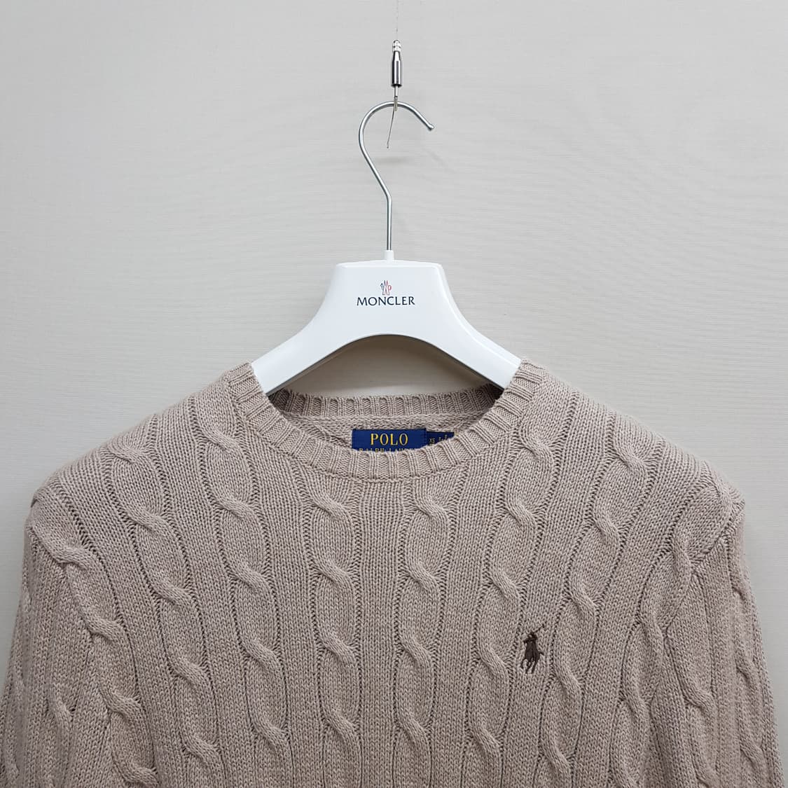 폴로 랄프로렌 케이블 코튼 라운드넥 니트 XS사이즈 상품이미지2