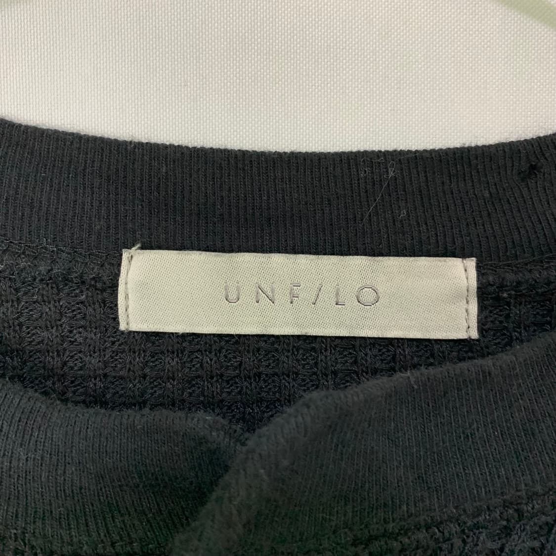 Jpn UNFLO 히든버튼 헨리넥 와플 롱슬리브 긴팔티셔츠맨투맨 남성 S 상품이미지6