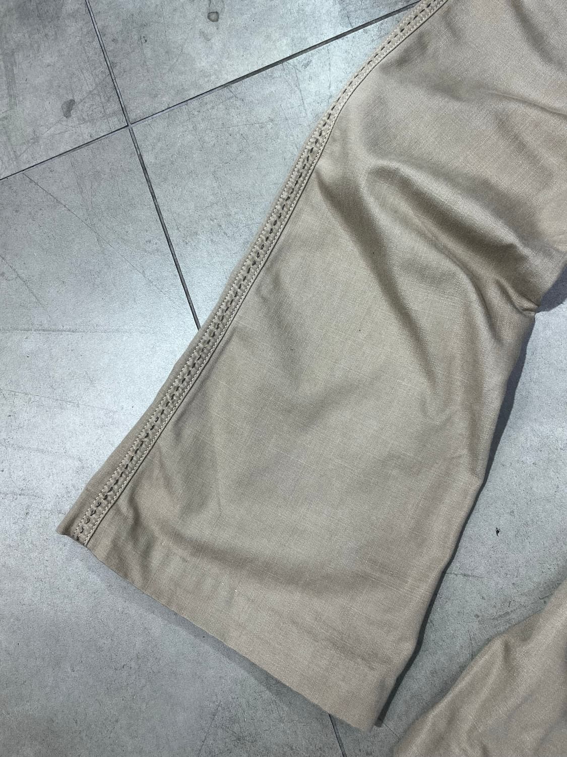 일본 빈티지 스티치 자수 코튼 부츠컷 팬츠 상품이미지5