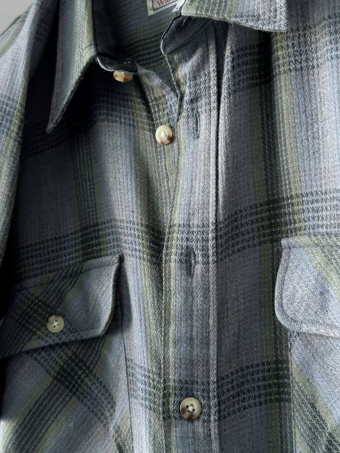 Acrylic woven check work shirt 상품이미지2