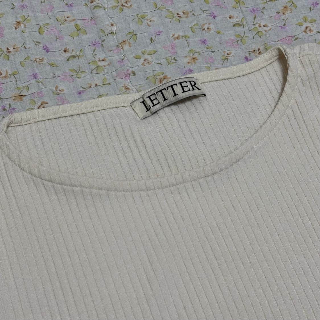 레터 Rib 티셔츠 (새상품) 상품이미지2