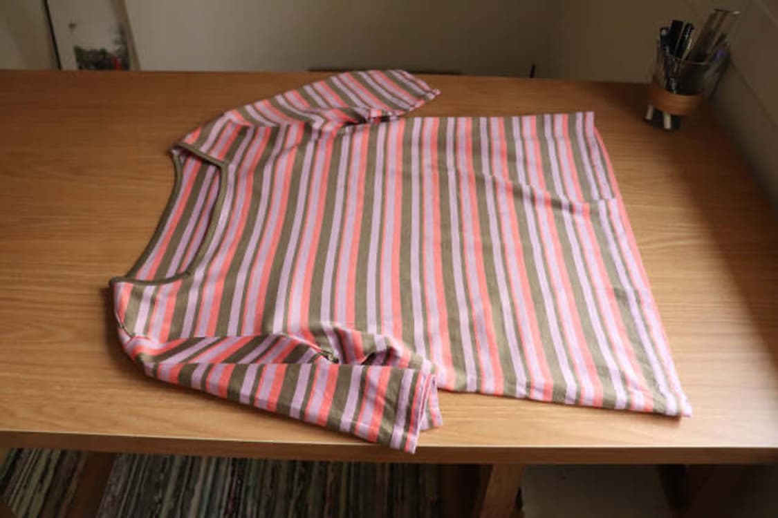 Stripe Square Neck Half T Shirt 상품이미지4