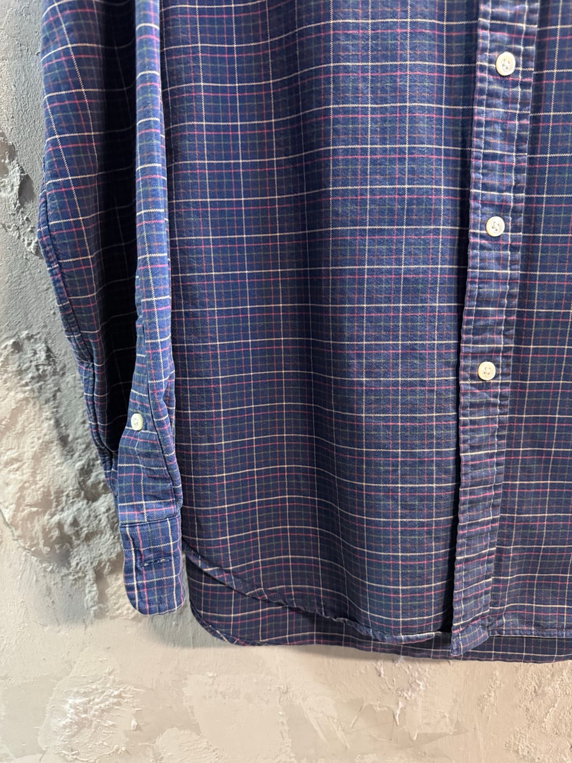 폴로 랄프로렌 POLO 체크 버튼다운 셔츠 네이비 M 상품이미지2
