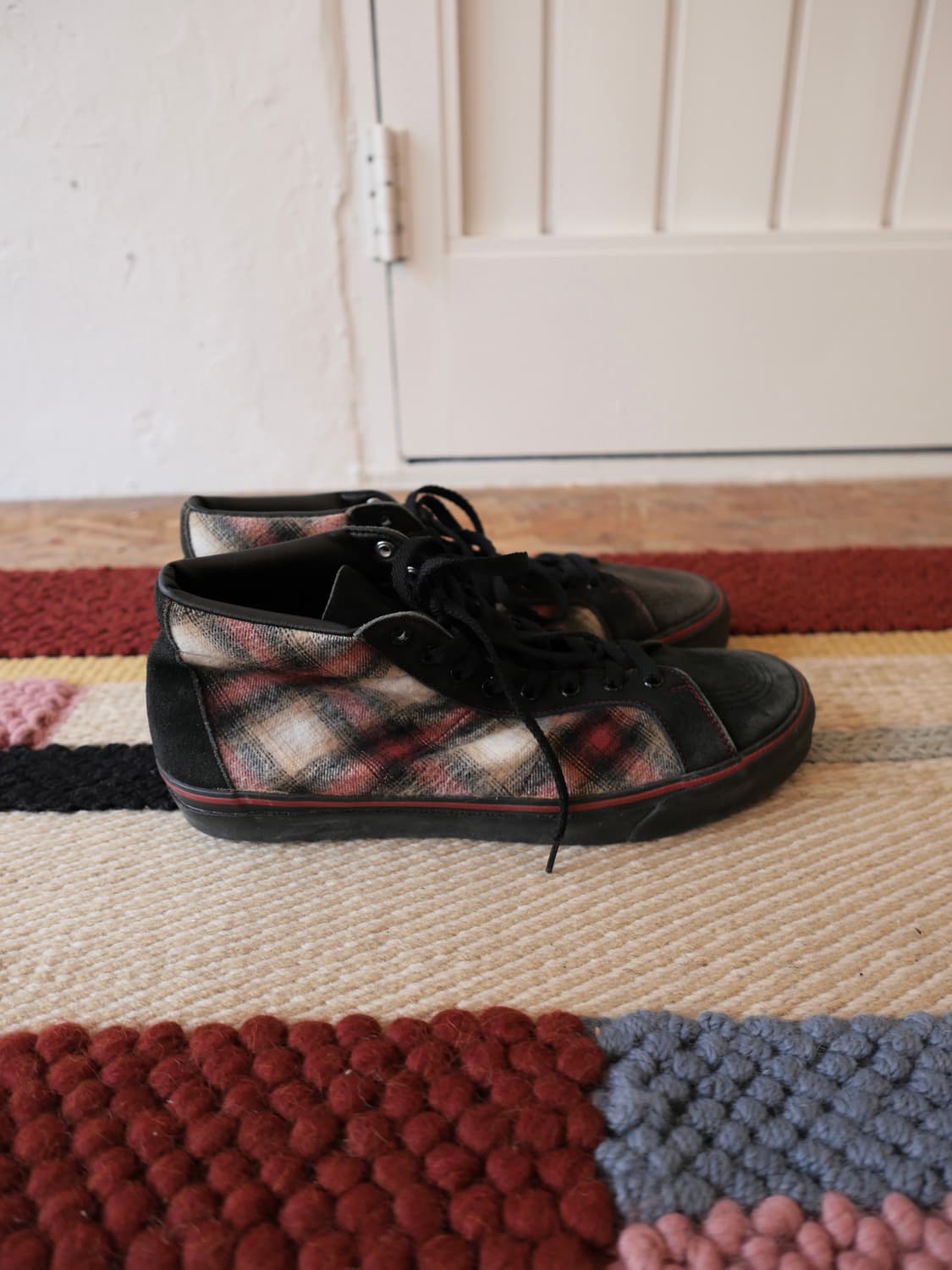 요지 야마모토 체크 스니커즈 상품이미지2