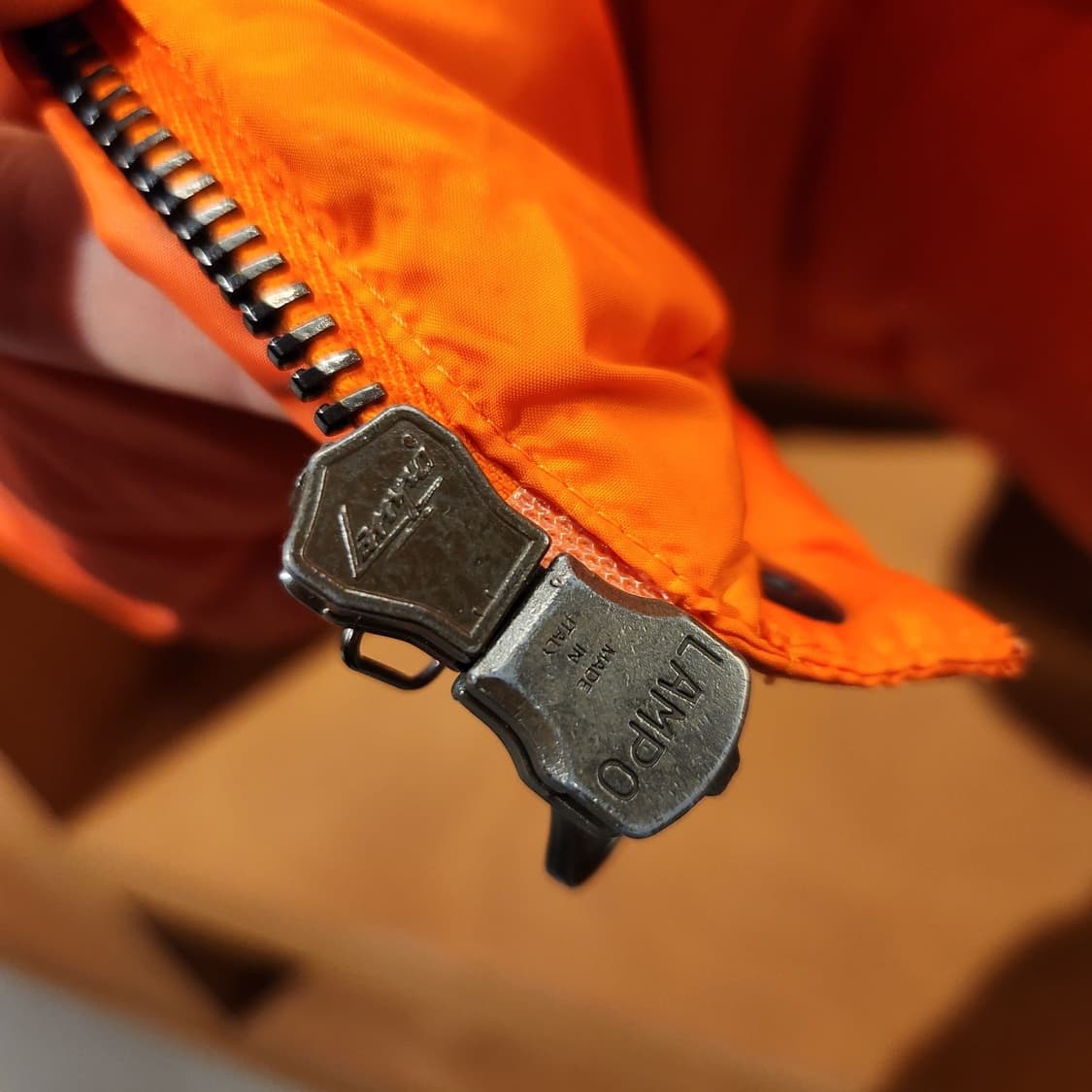 폴로랄프로렌 00s 오렌지 푸퍼 덕다운 패딩 XL 람포지퍼 상품이미지4