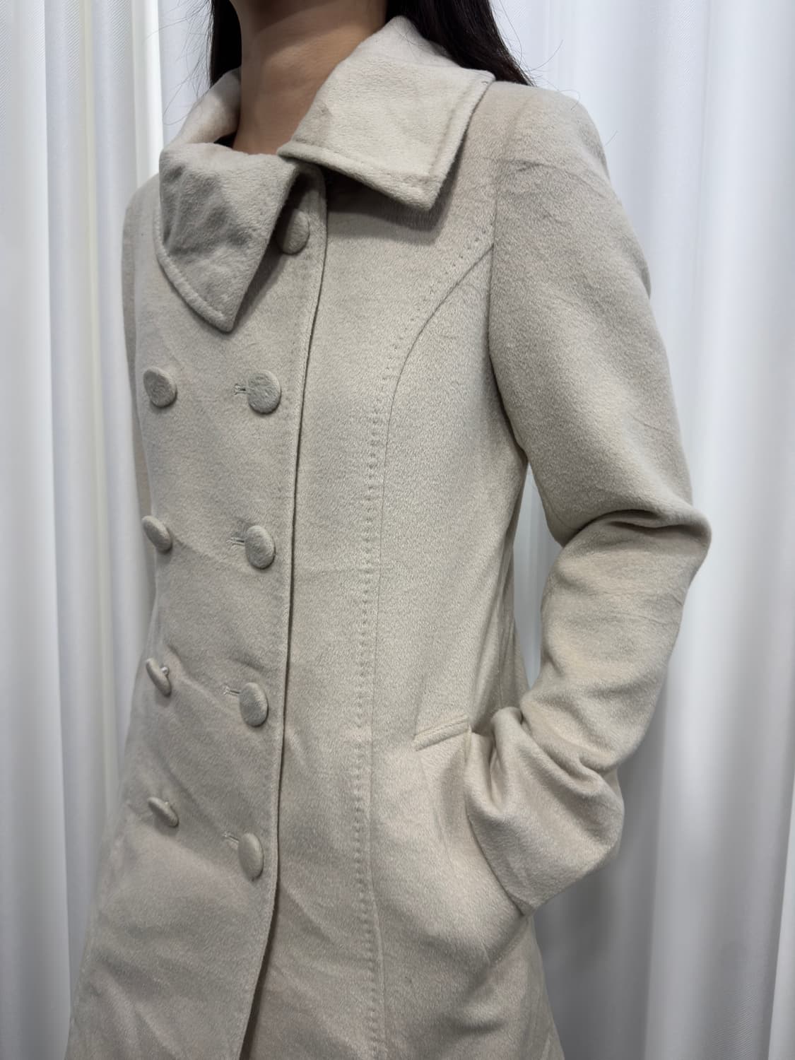 ivory button coat 상품이미지4