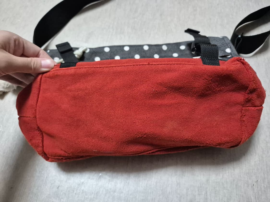 콜맨 땡땡이 도트 데님 크로스백/빈티지 모리걸 00's 상품이미지10