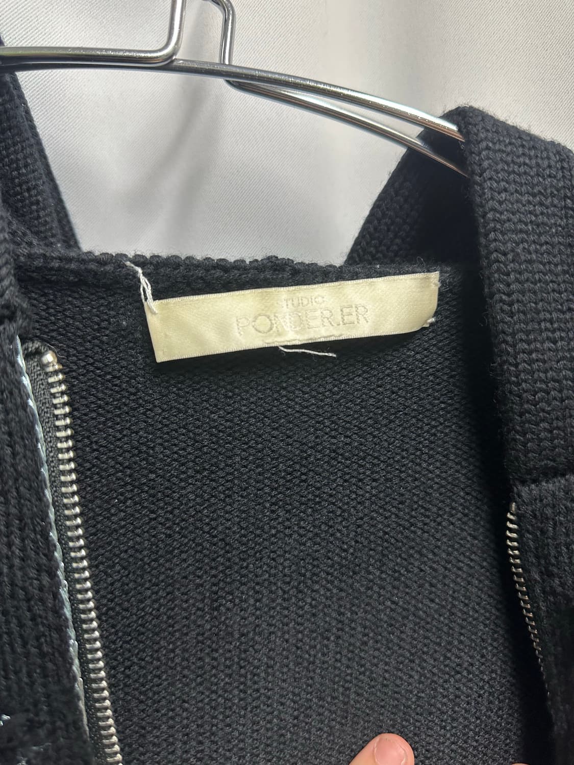 Ponder.er 니트 크롭 후드집업 상품이미지3