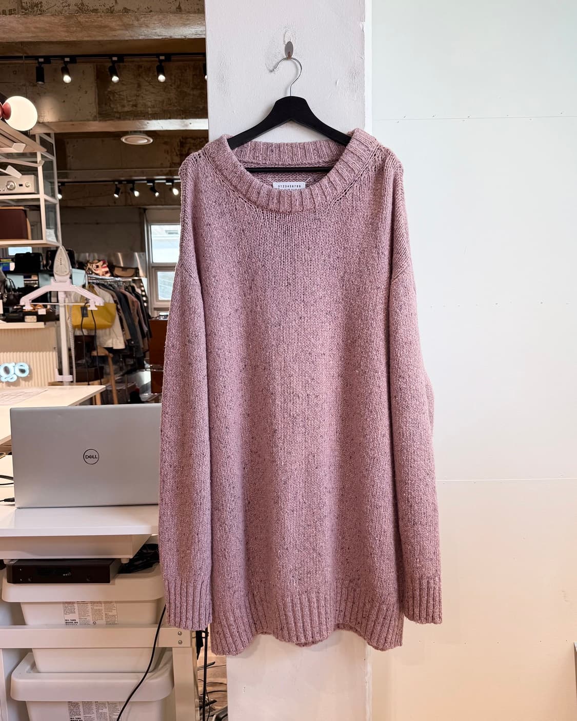 메종 마르지엘라 핑크 오버사이즈 울 니트 상품이미지1