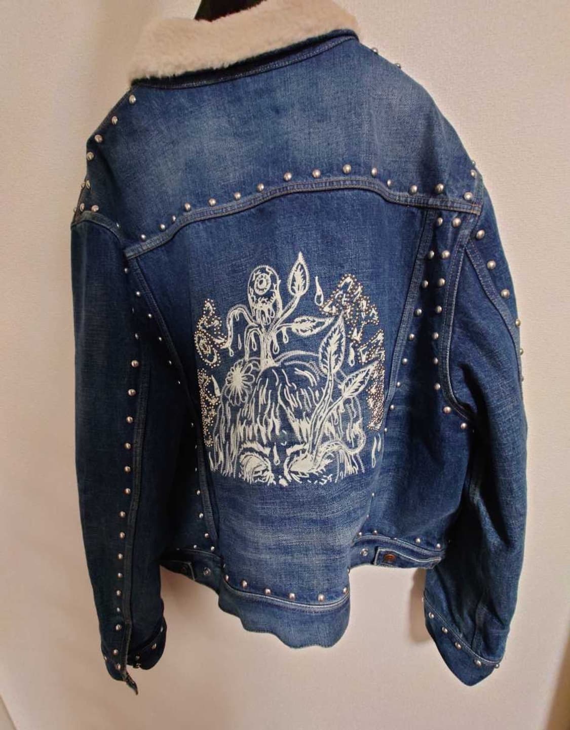 [BTS 뷔님 착용] 셀린느 21AW 오버사이즈 스터드 시어링 데님 자켓 상품이미지4