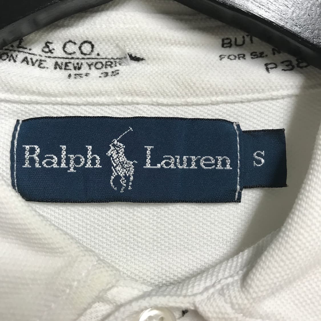 폴로 랄프로렌 포켓 PK 긴팔 카라티 화이트 S 상품이미지5