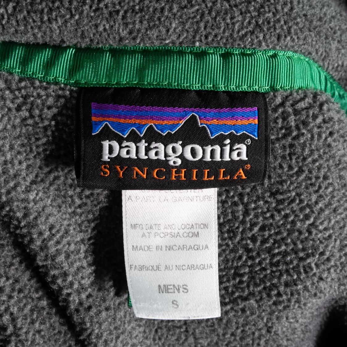 90s 파타고니아 신칠라 스냅-티 플리스 자켓 그레이/레드 상품이미지4