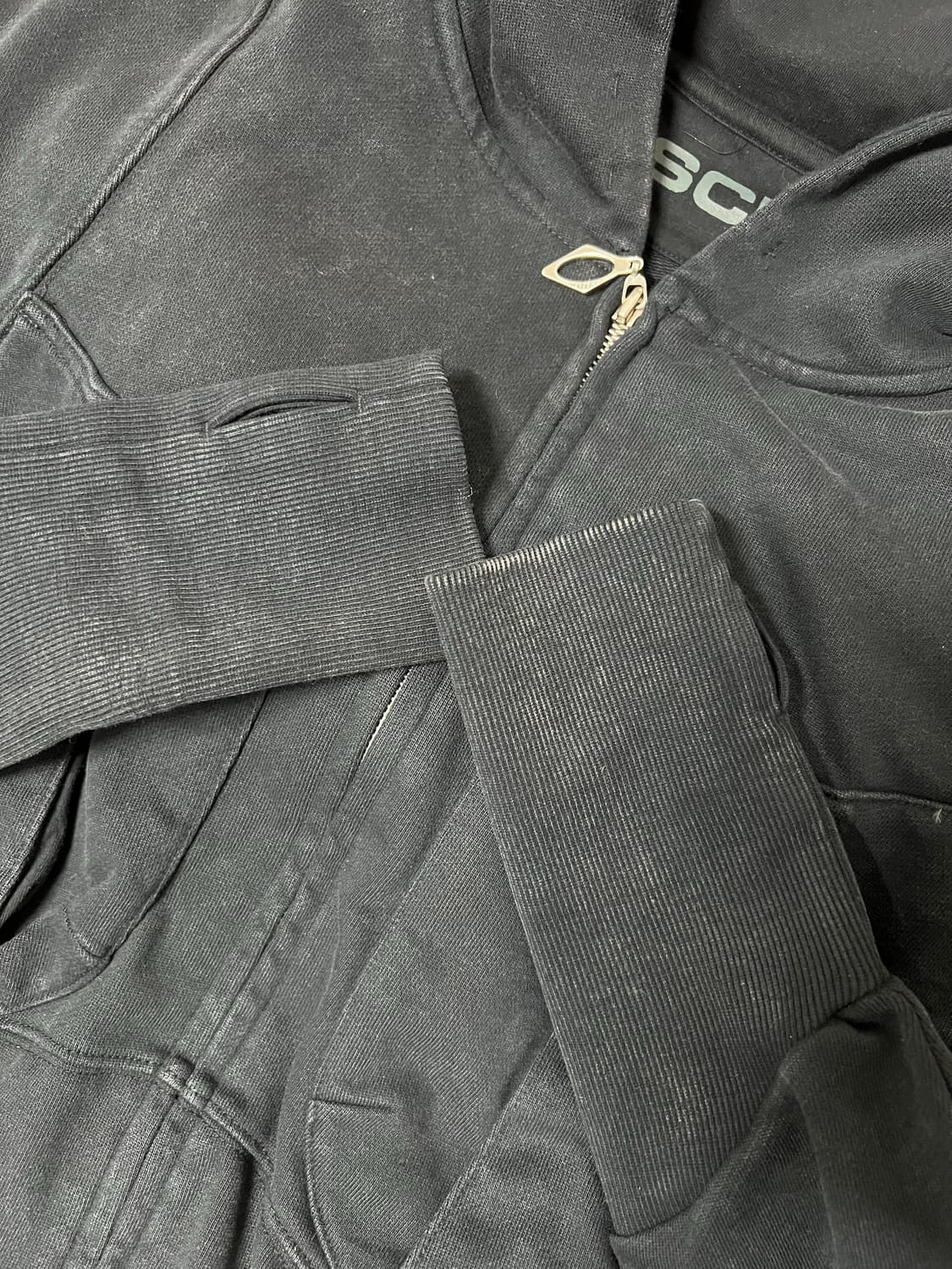 [미스치프]빅 포켓 후디-워시드 블랙 M사이즈 상품이미지8