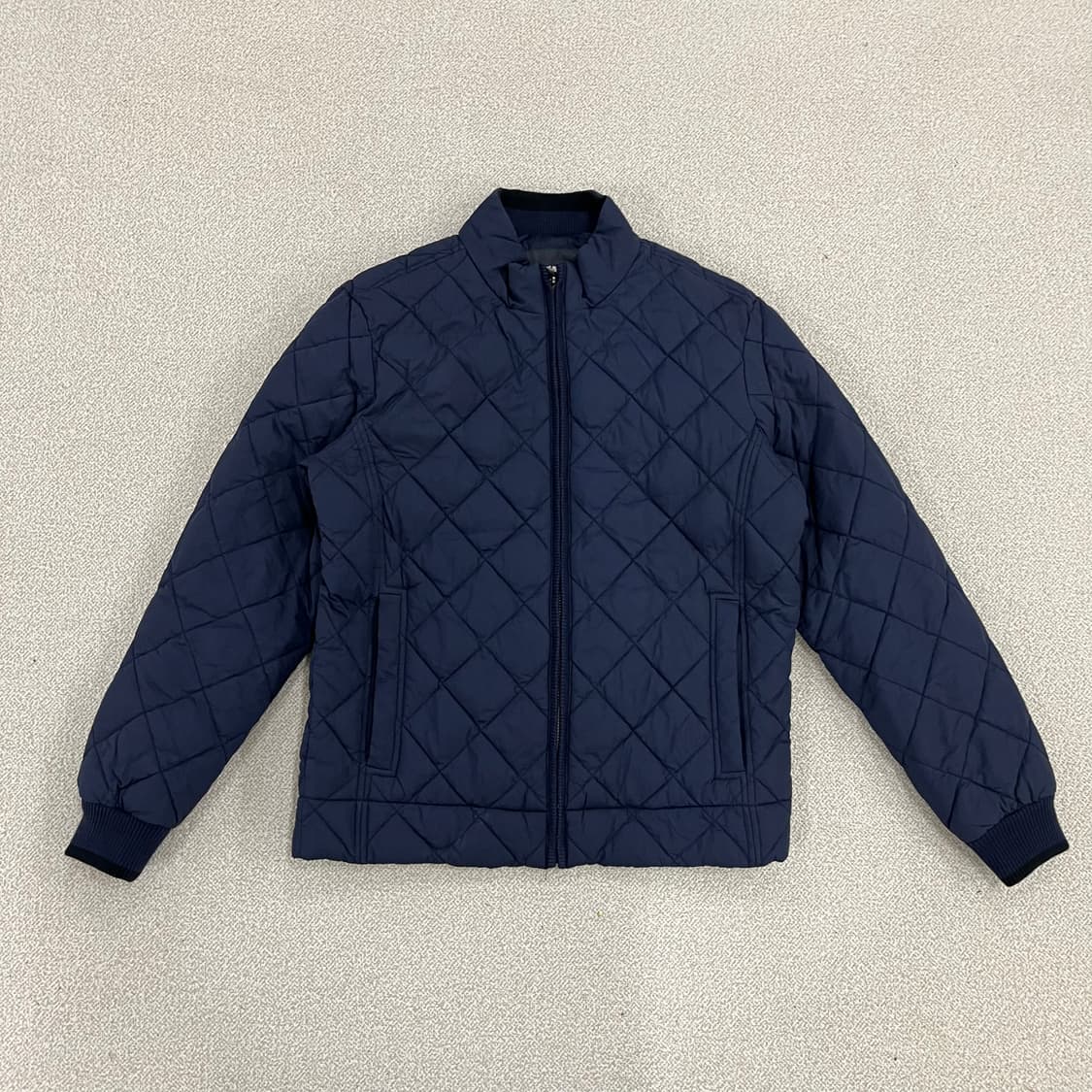 [L] 버커루 네이비 퀄팅 블루종 패딩 자켓 0108M1 상품이미지1