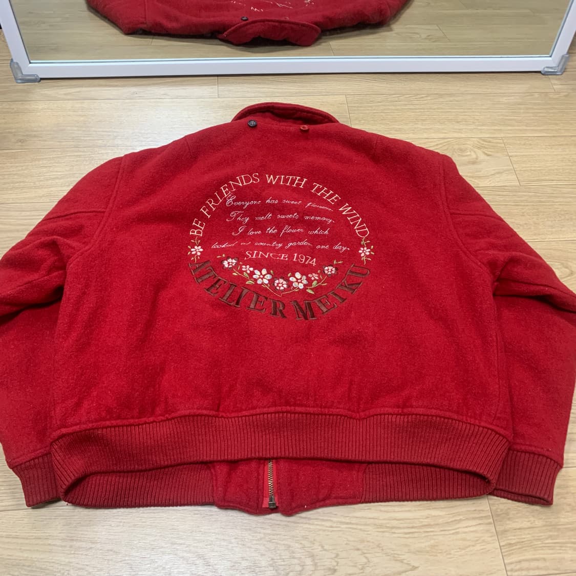 90-95) 아뜰리에 메이쿠 울 크롭 바시티자켓 상품이미지2