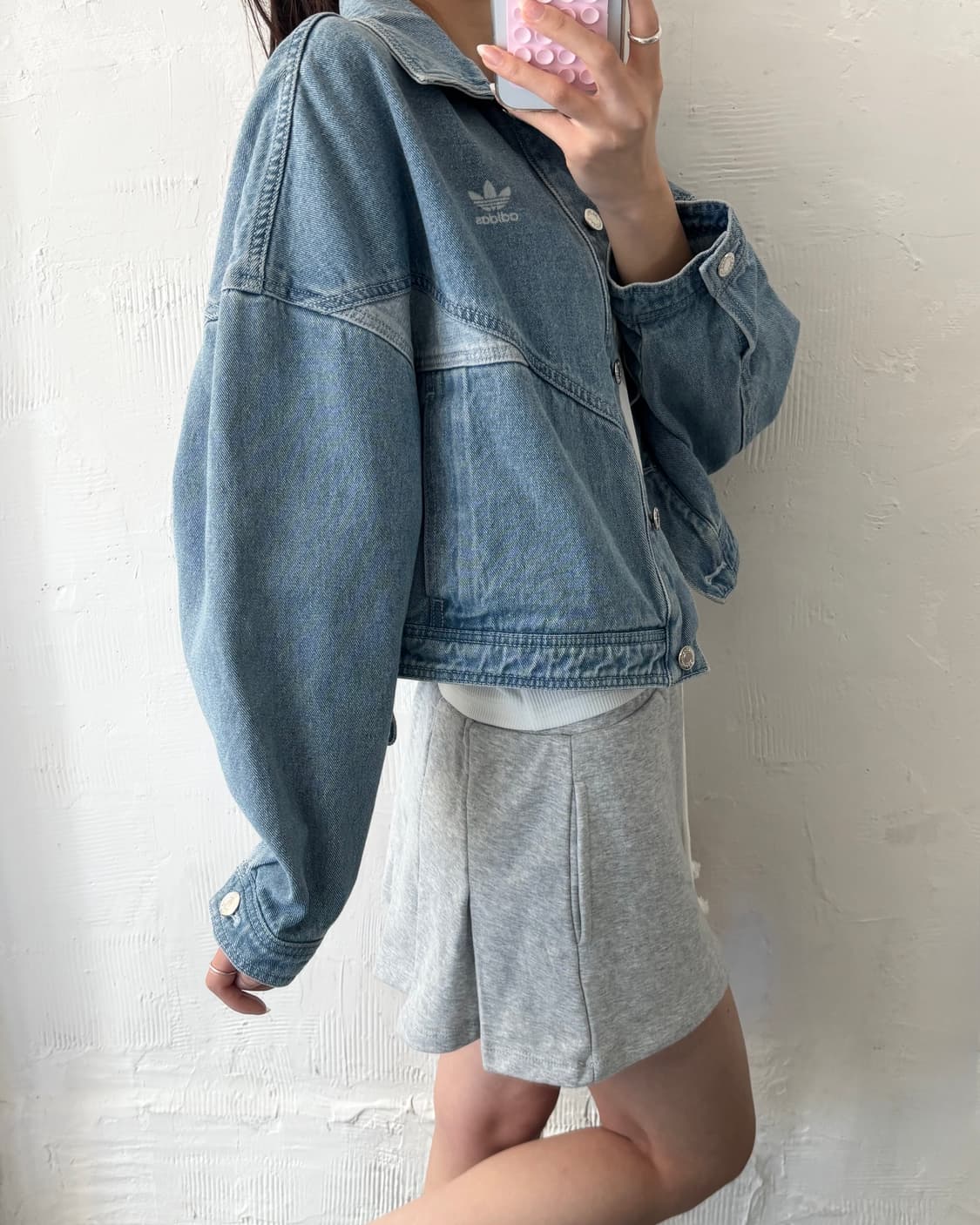 Adidas 아디다스 연청 크롭 데님자켓 상품이미지2
