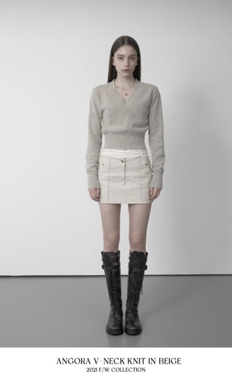 [보헤미안 서울] leather hip hanger skirt 상품이미지3