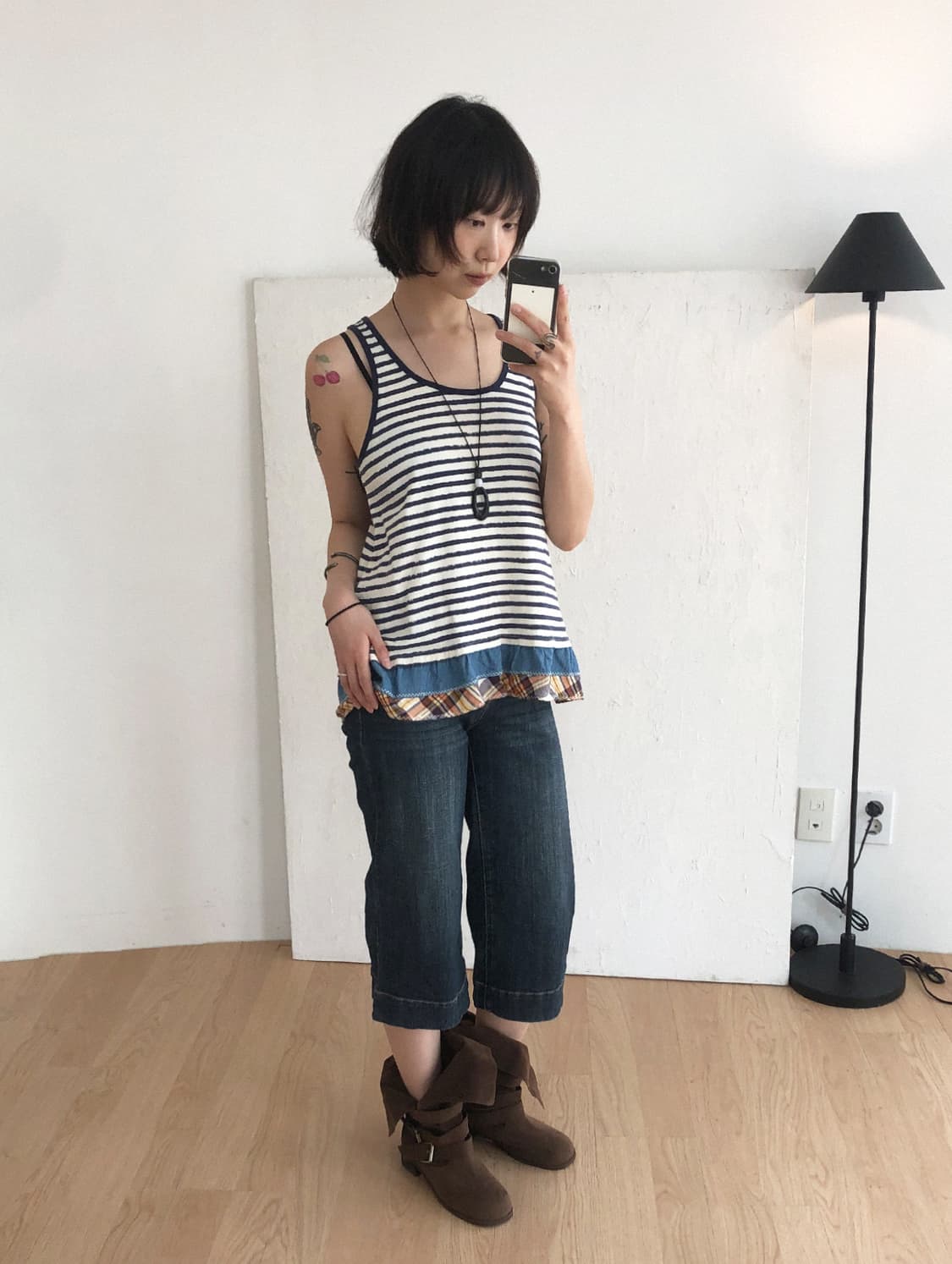 vintage crown wide denim pants 상품이미지4