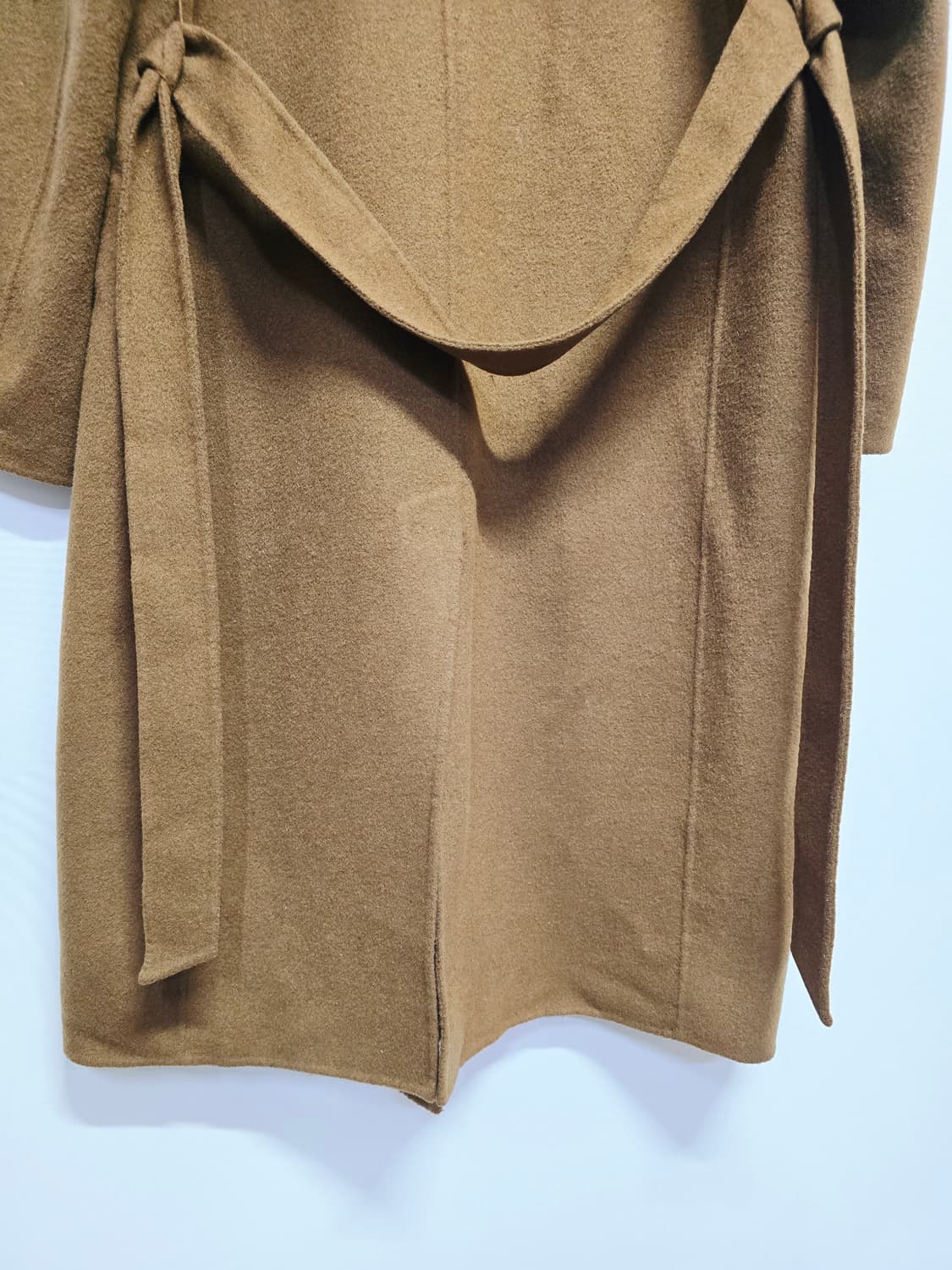 EnC 브라운 롱 코트 모캐시미어 혼방 상품이미지6