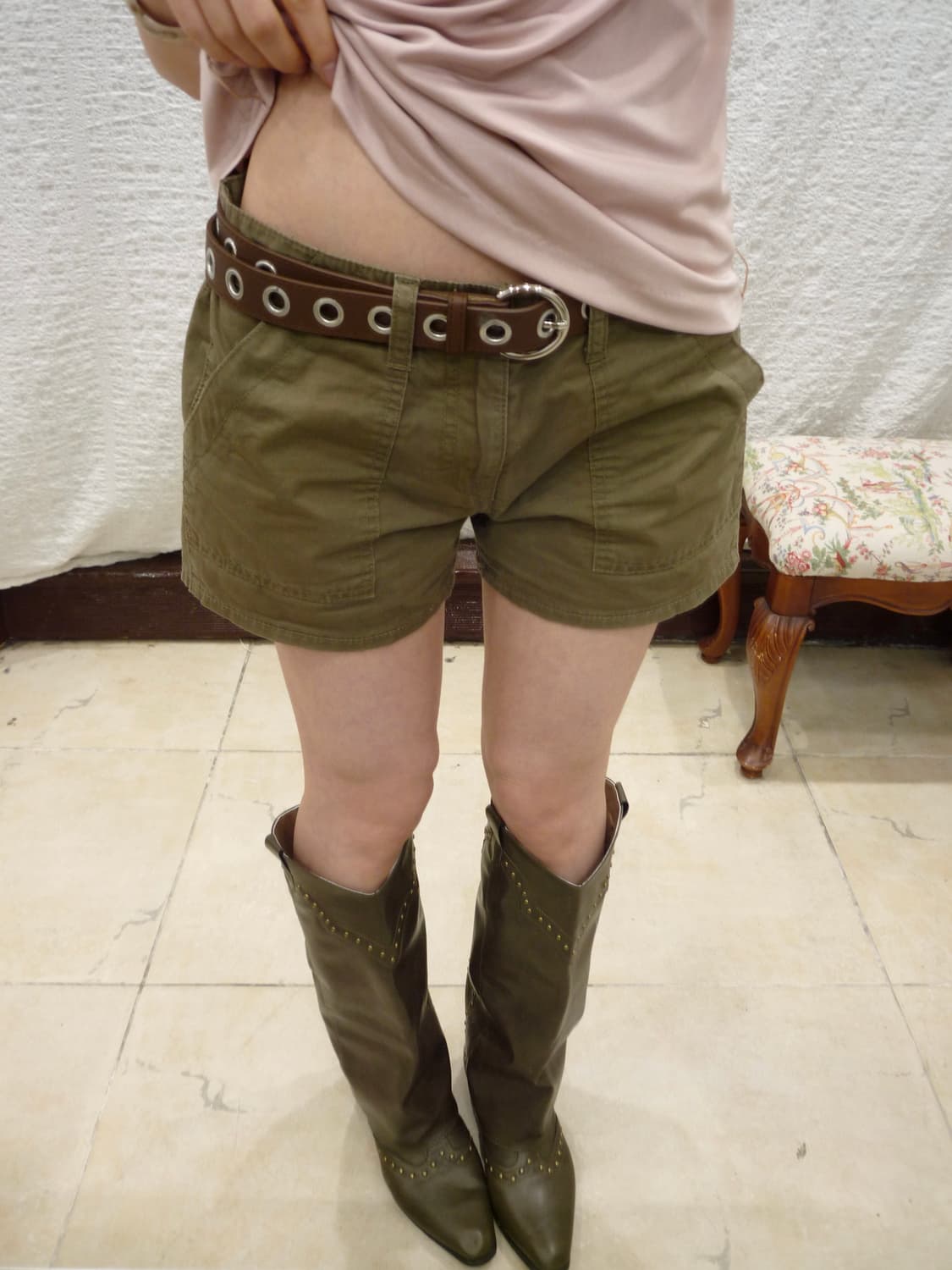 khaki short pants 상품이미지1