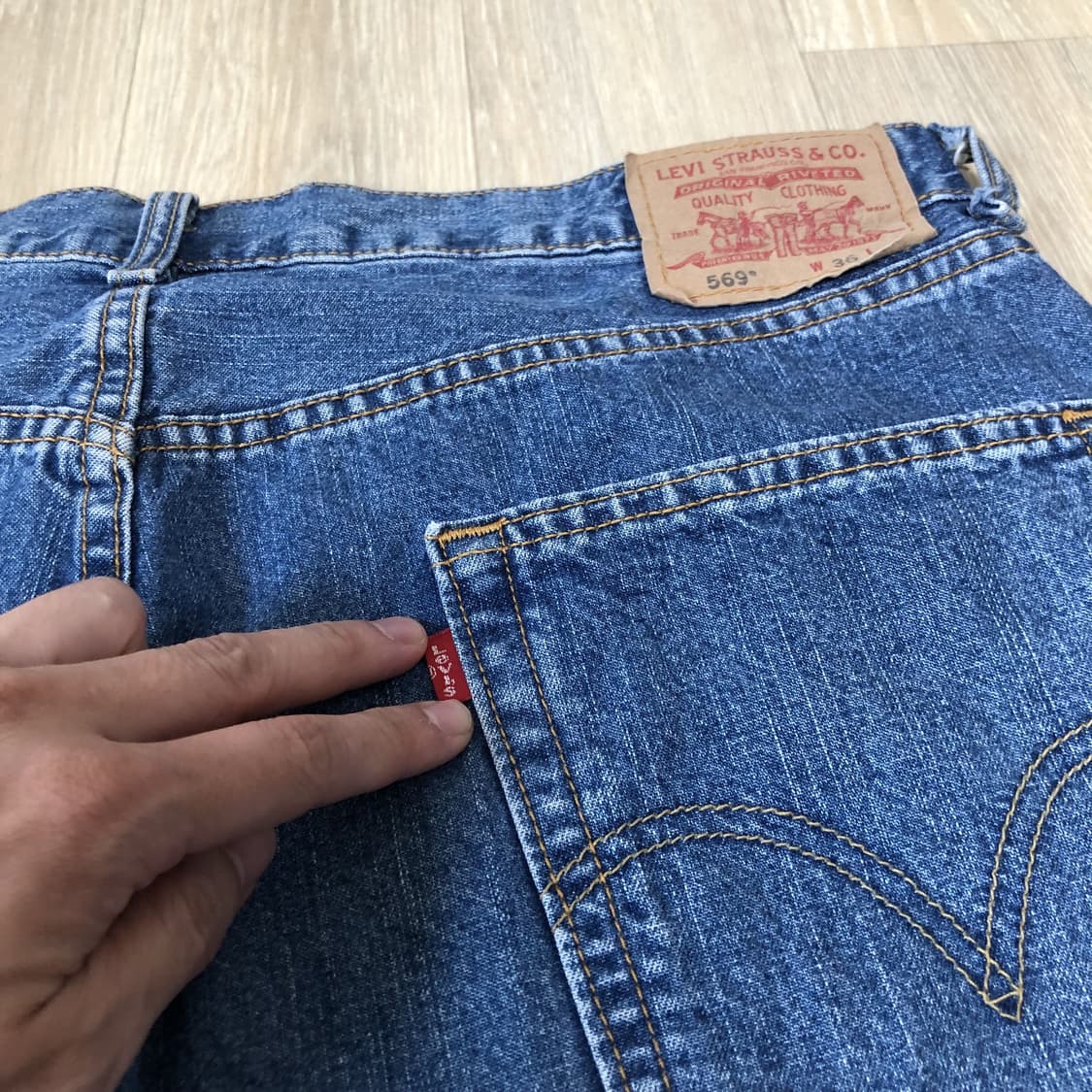 (34) 리바이스 Levi's 569 루즈핏 워시드 쇼츠 반바지 상품이미지8
