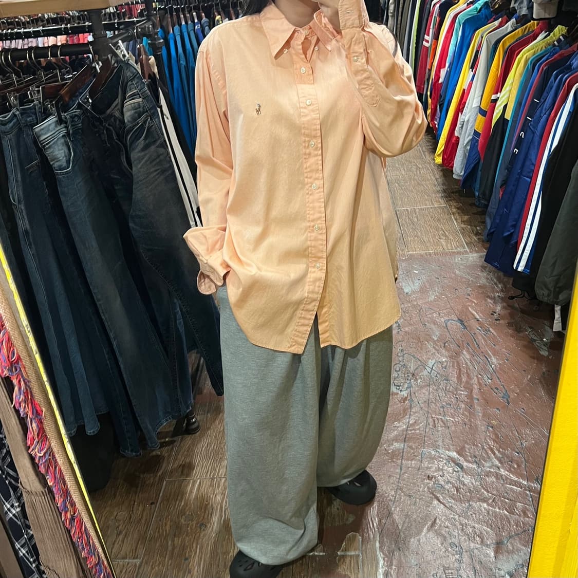 [HI]폴로 긴팔셔츠 살구 상품이미지5