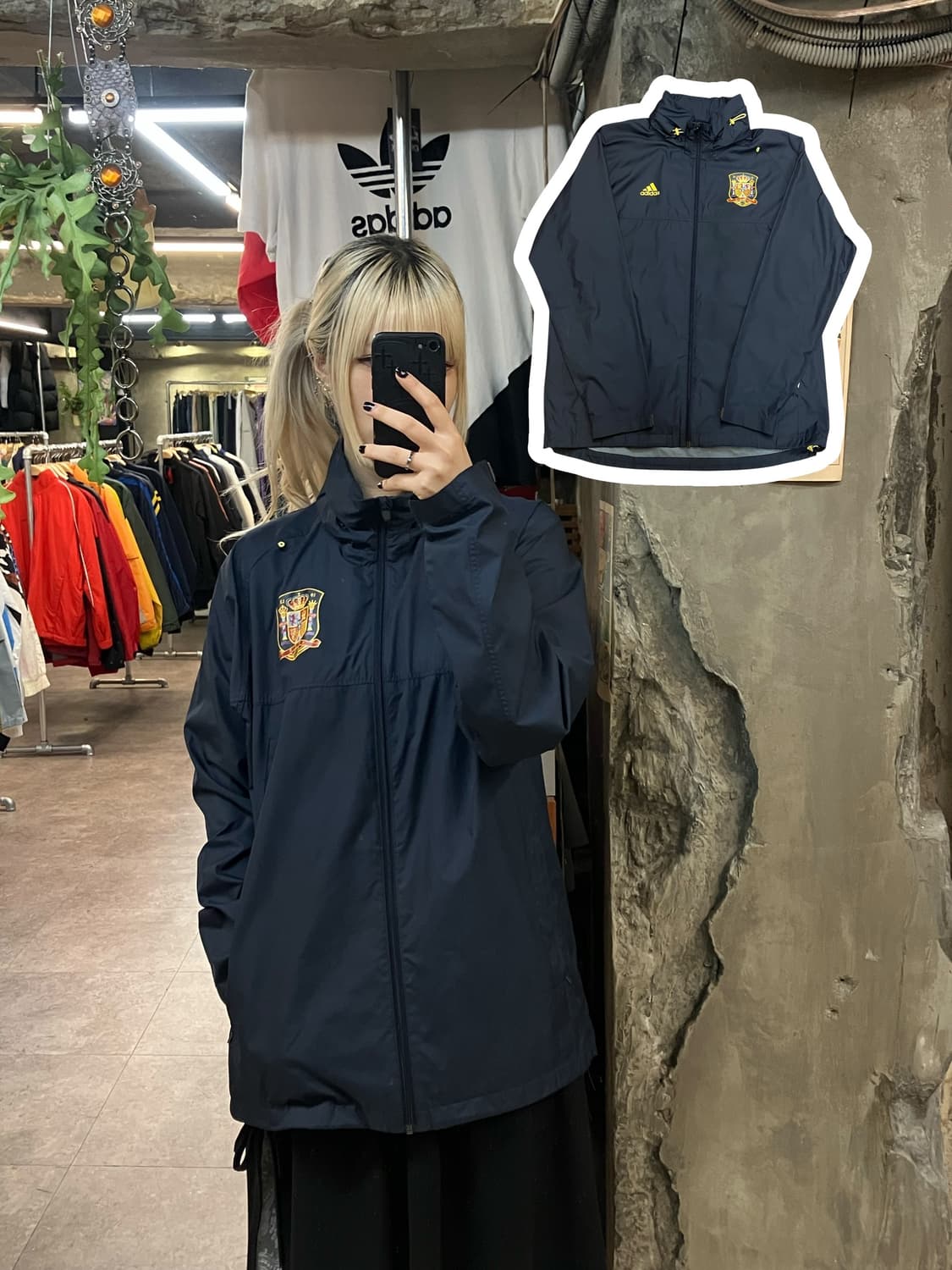 아디다스 스페인 국가대표팀 바람막이 블랙 105  #csz1892 상품이미지1