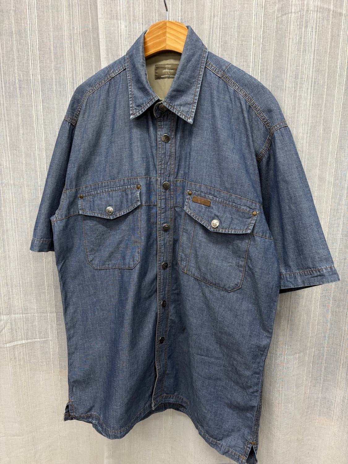 캘빈클라인 진스 샴브레이 데님 반팔 셔츠 상품이미지5