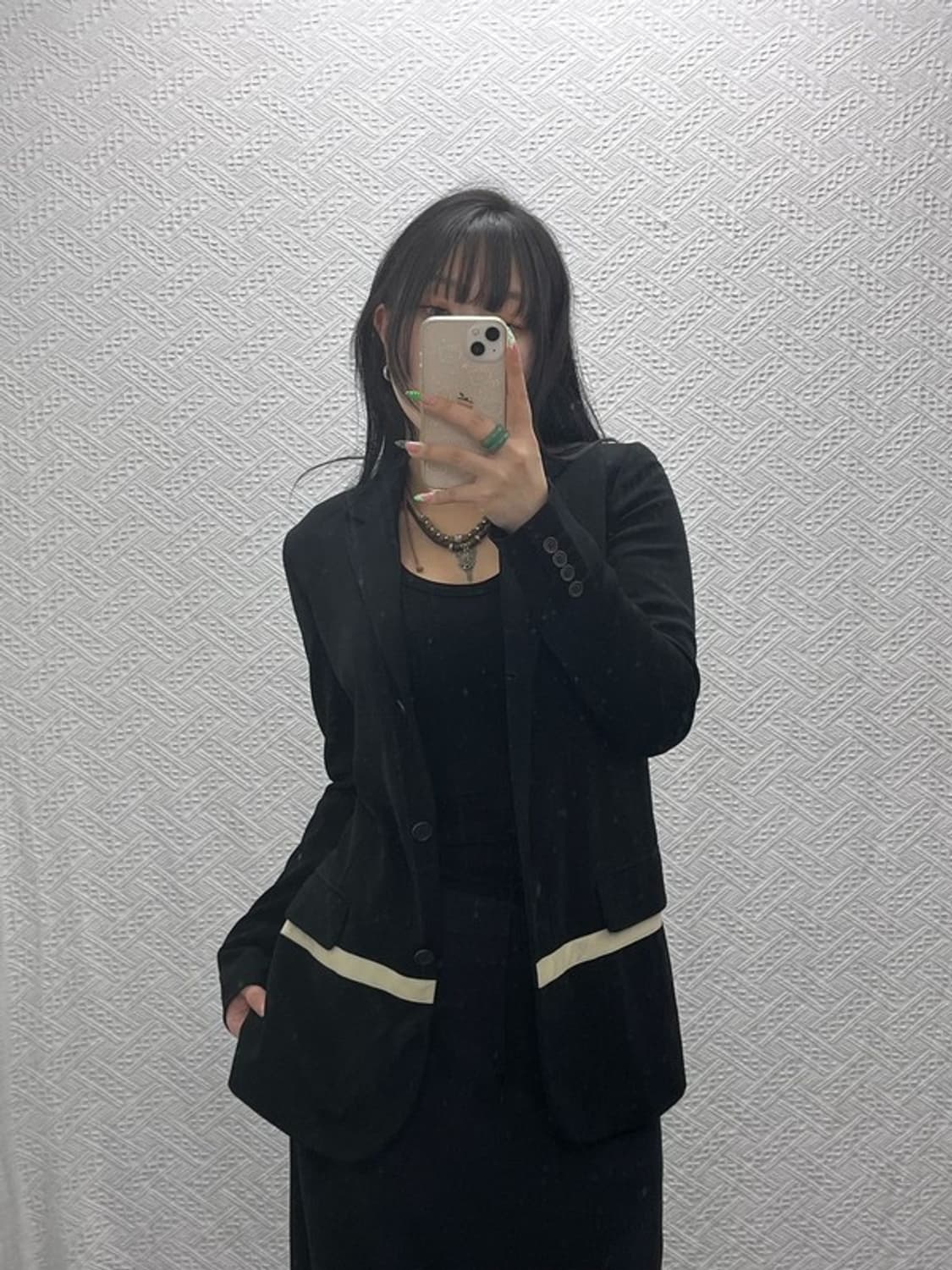 헬뮤트랭 모던 시크 캐주얼 라인배색 블레이저 자켓 90 C08930 상품이미지2