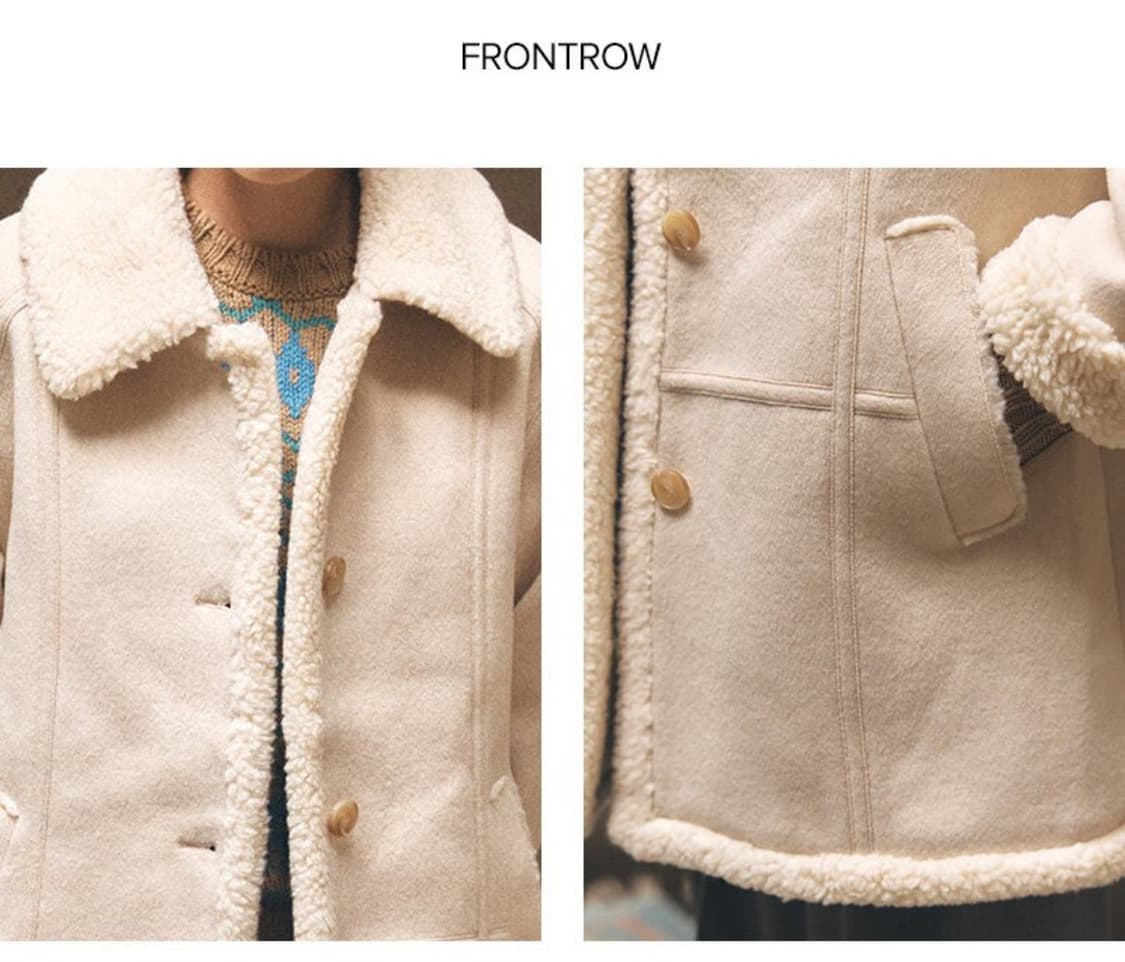 프론트로우 Wool Shearling Half coat(M size) 상품이미지3
