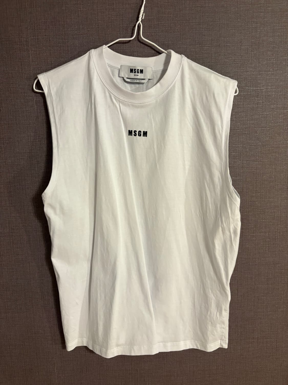 MSGM의 화이트 민소매 티셔츠 상품이미지1