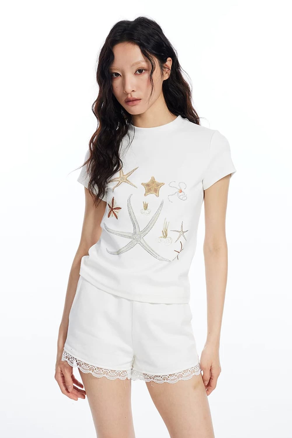 THELIGHT 스타피쉬 큐빅 슬림핏티셔츠 상품이미지3