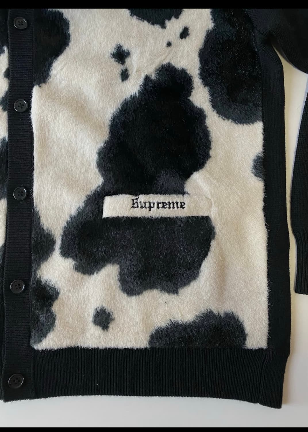 [Supreme] 21 FW 카우 프린트 가디건 블랙 L 상품이미지3