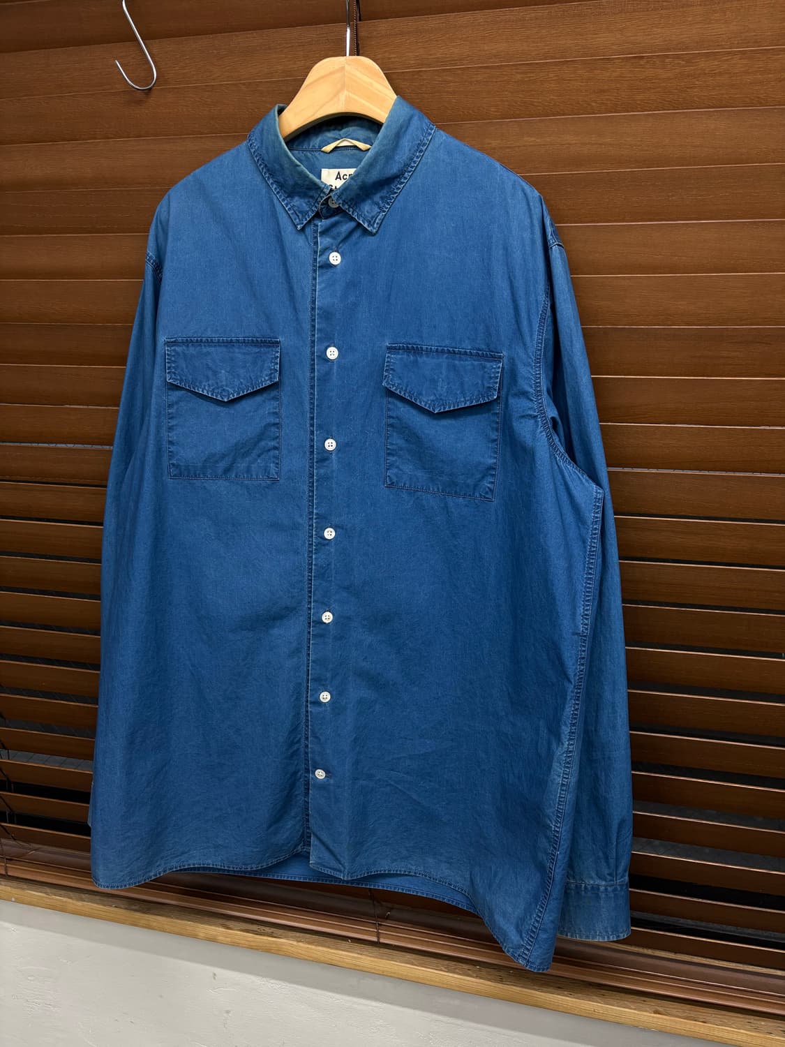Acne 아크네스튜디오 블루 투포켓 셔츠 상품이미지1