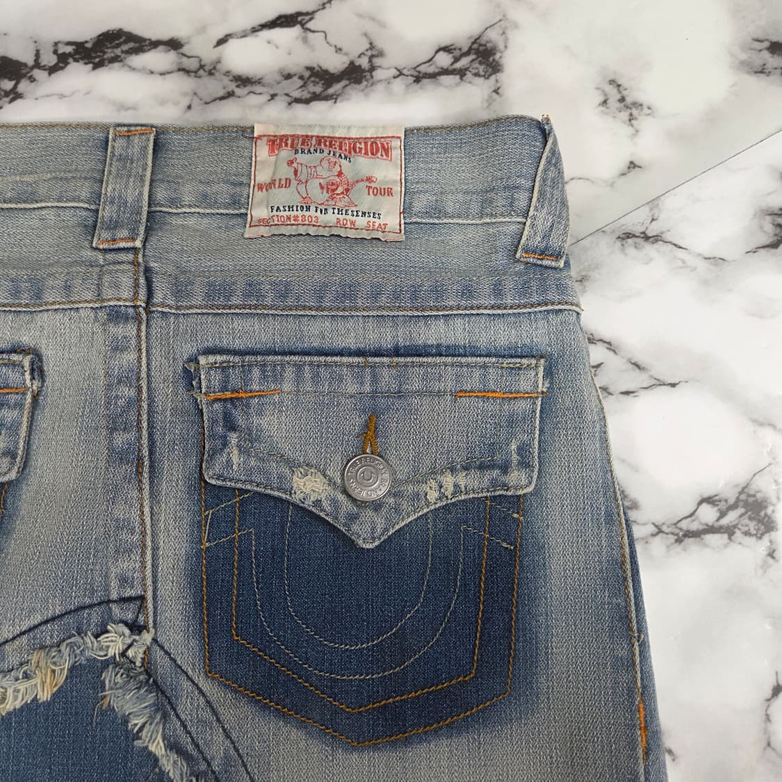 트루릴리전 패치워크 청치마 상품이미지2