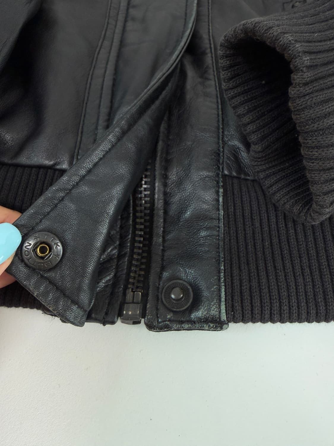 자라베이직 램스킨 가죽 자켓 (woman m) 상품이미지3