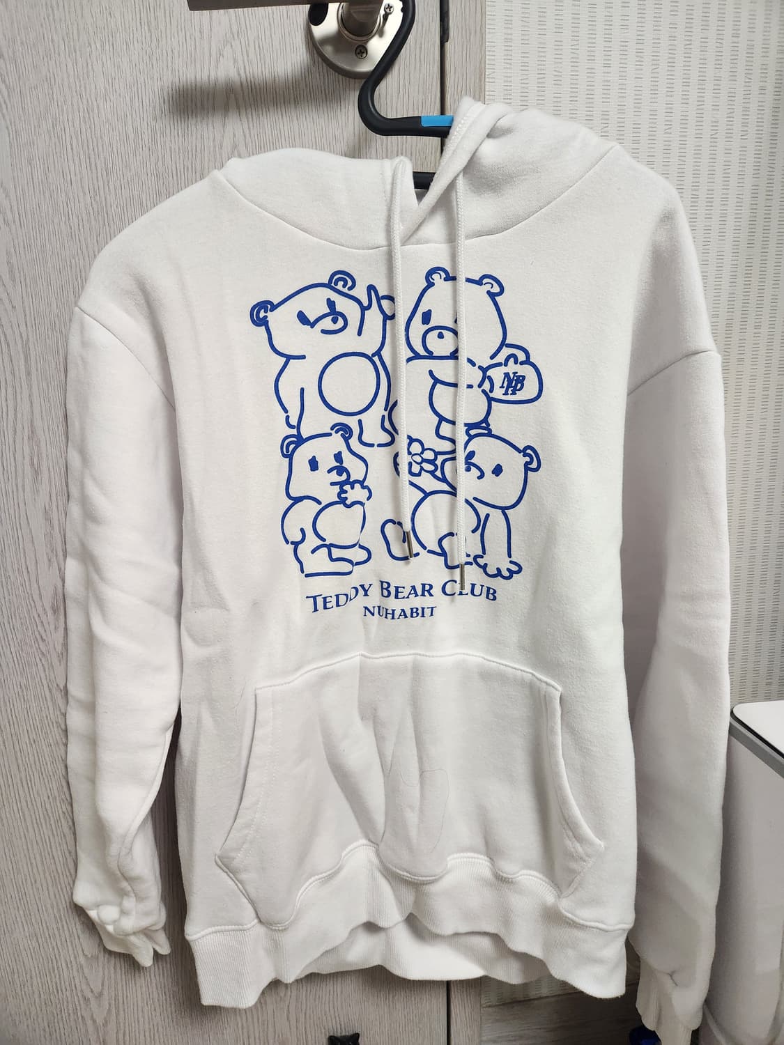 뉴해빗 테디베어 기모 후드티 상품이미지2
