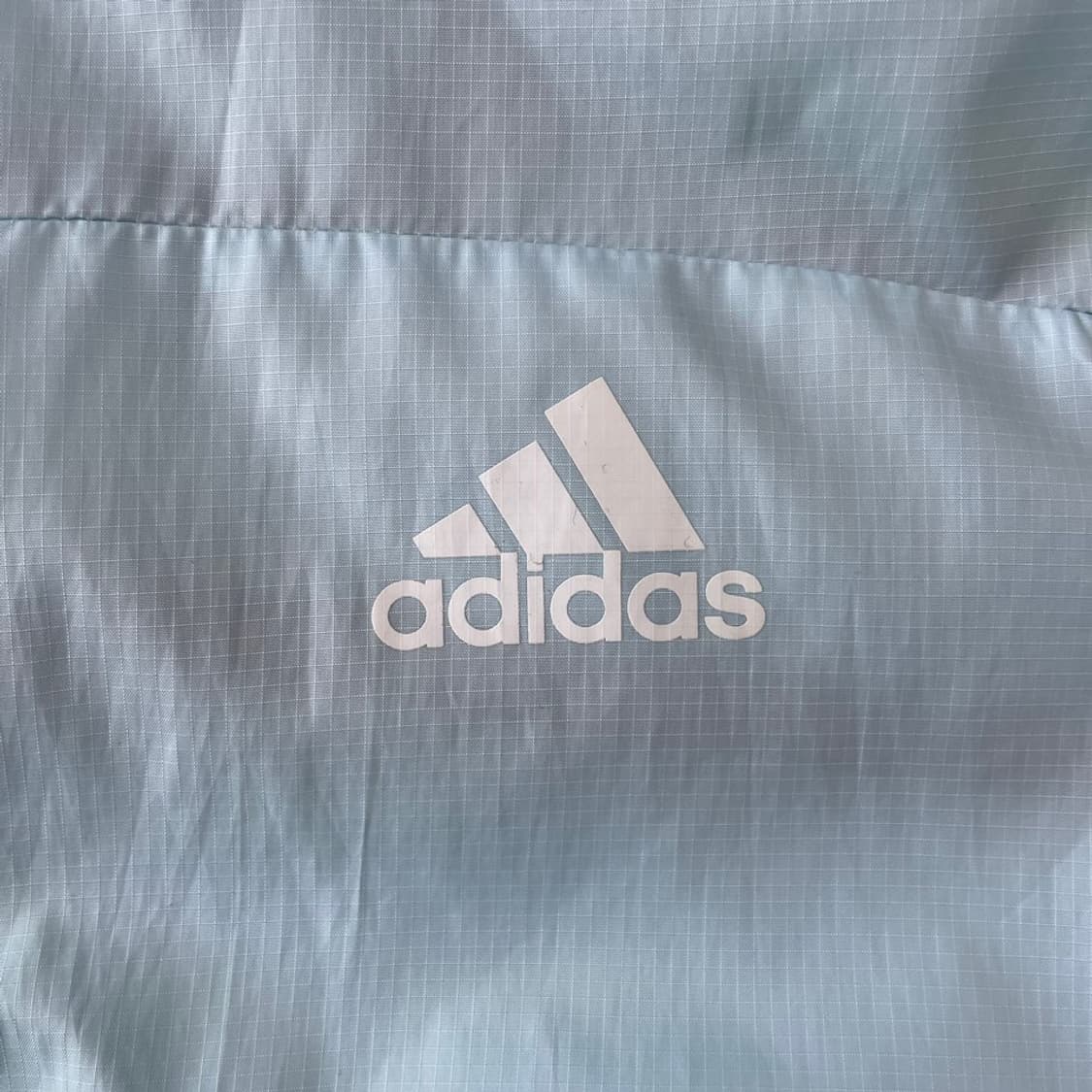 S 아디다스 여성 윈드 경량 바람막이 러닝 백로고 하늘색 상품이미지5