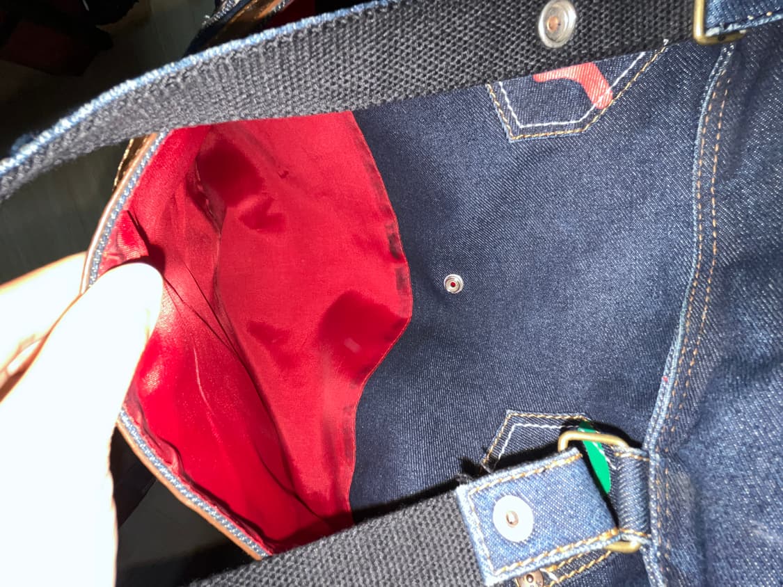 에비수 패치워크 데님 백 상품이미지4