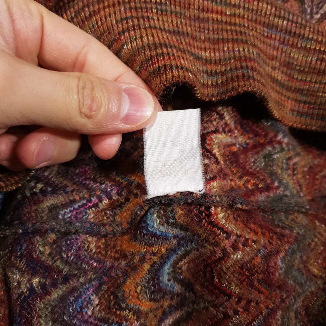 실측 M) 미쏘니 이태리 명품 에스닉 패턴 니트 크루넥 스웨터 희귀 상품이미지6