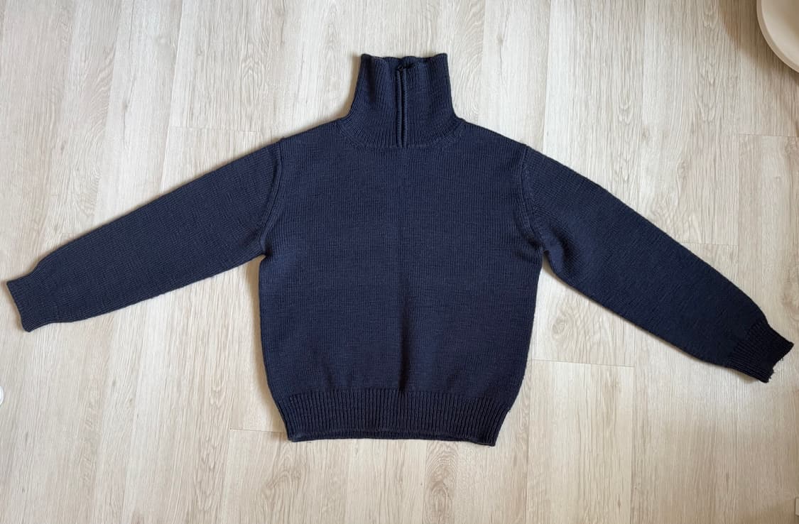 아모멘토 하프 집업 니트 네이비 M 상품이미지1