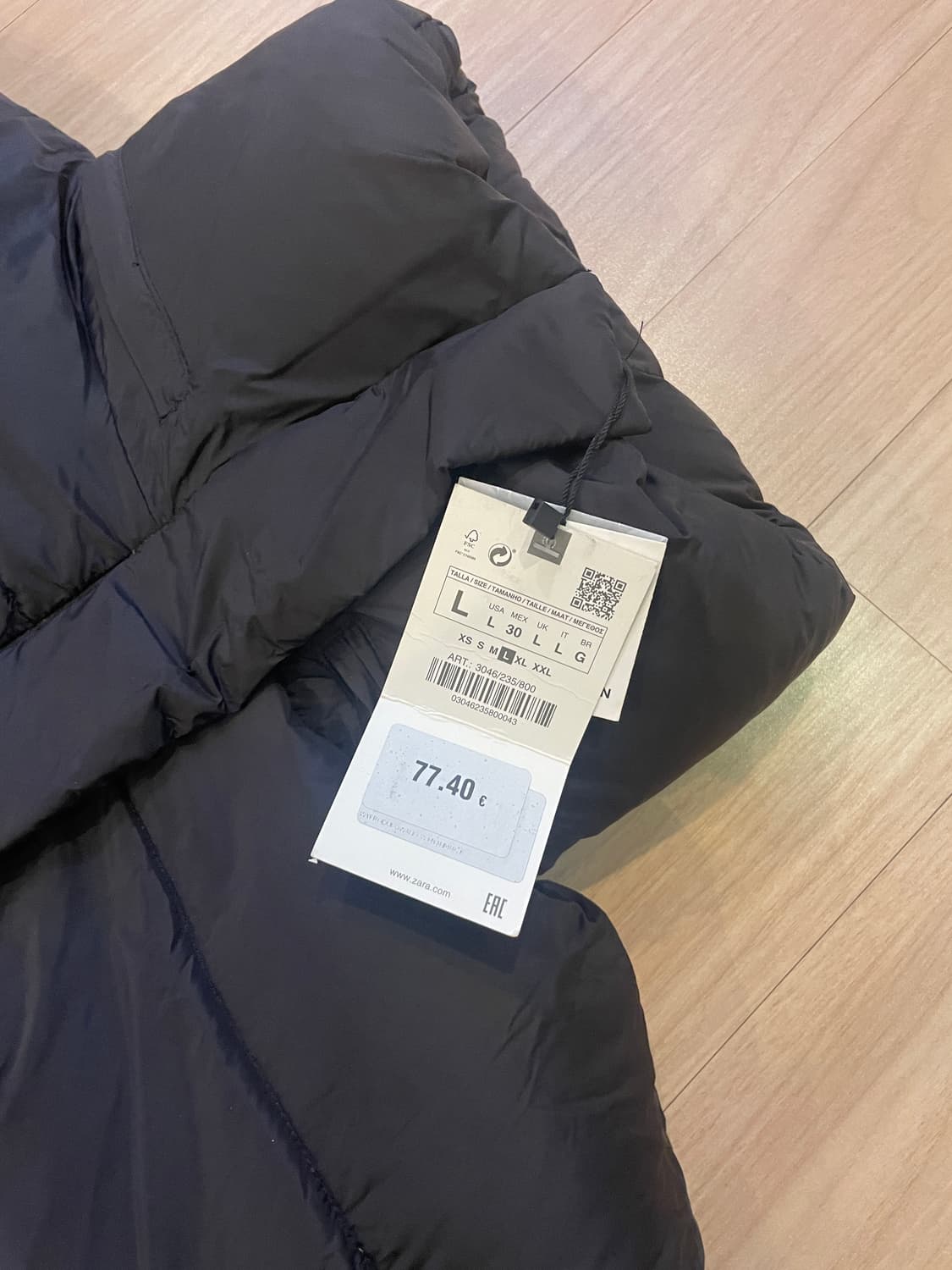 자라 필파워700 롱패딩 L 사이즈 팝니다. 상품이미지3